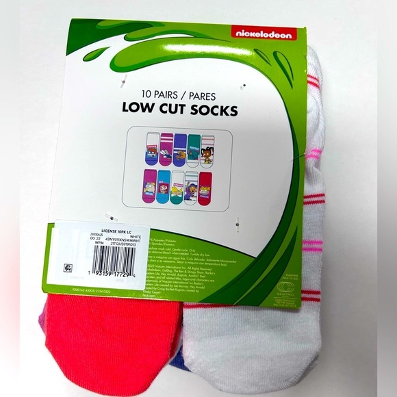 Nickelodeon - 10 Pairs of Low Cut Socks - Size 4-10 - BNWT 🏈🍼 - Picture 2 of 4